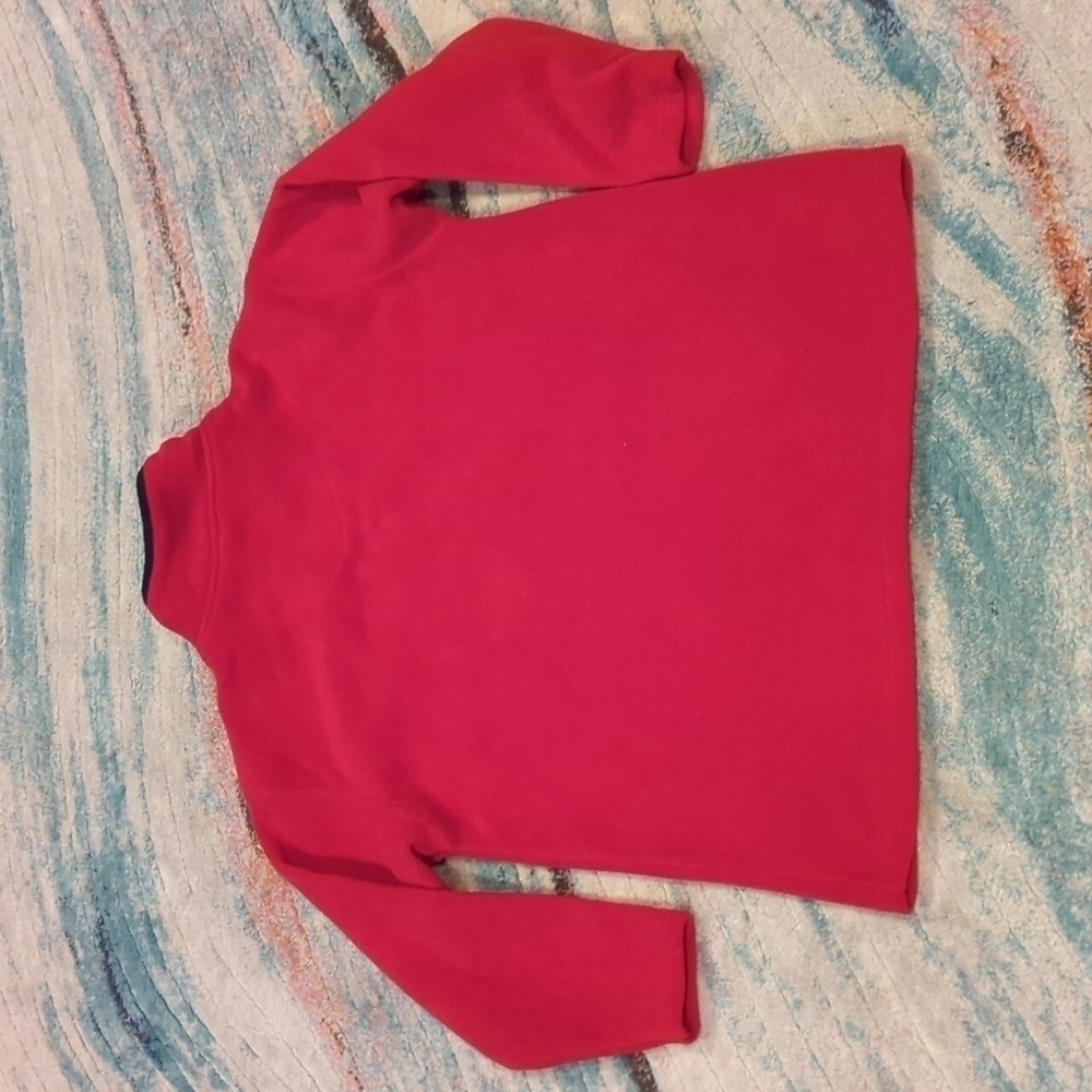 2000's Y2K Looney Tunes Vintage Warner Bros Studio Store Qtr Zip Fleece Red - Picture 13 of 13